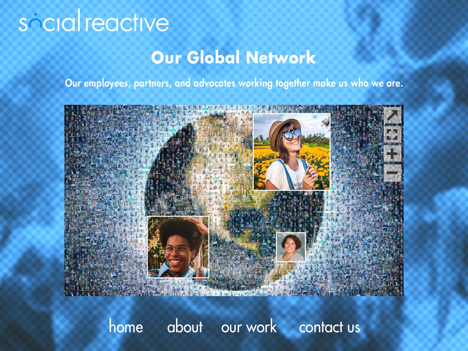 A Virtual Mosaic, embedded on a website.