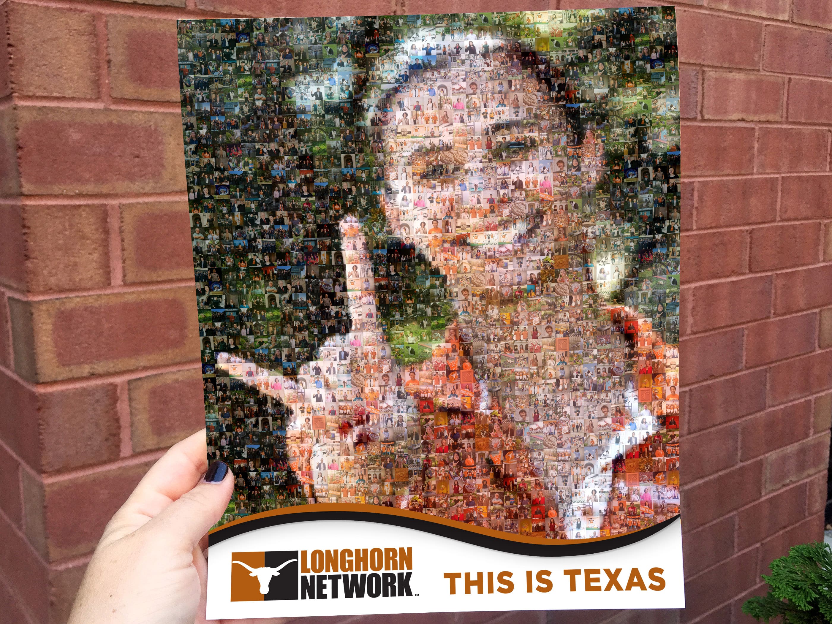 Live Print Mosaic Event: Texas Longhorn Orange-White Spring Game