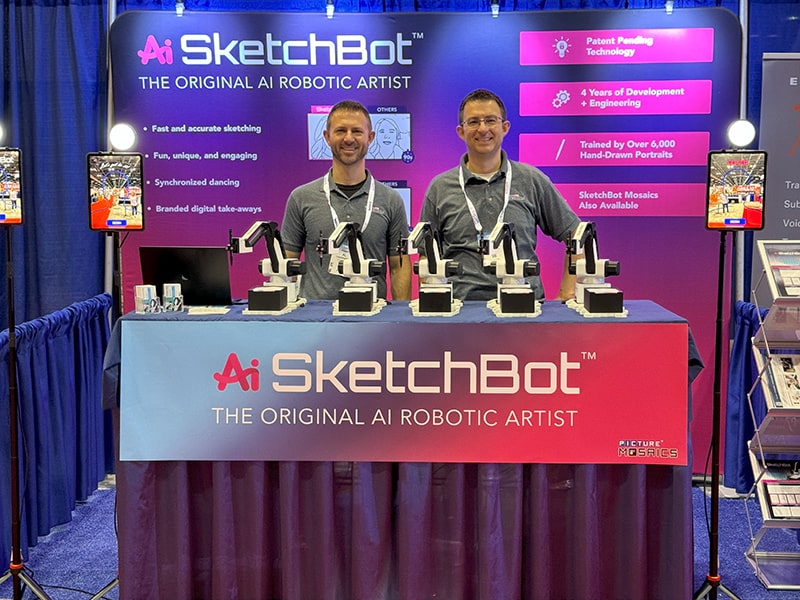 Picture Mosaics team with SketchBots at IAAPA 2023