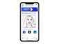 Branded SketchBot takeaway email showing personalized sketch on iPhone