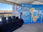 Live Print Photo Mosaic for Blue Moon with printers on a table nearby