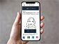 Branded digital takeaway featuring a custom portrait by SketchBot, with social sharing options