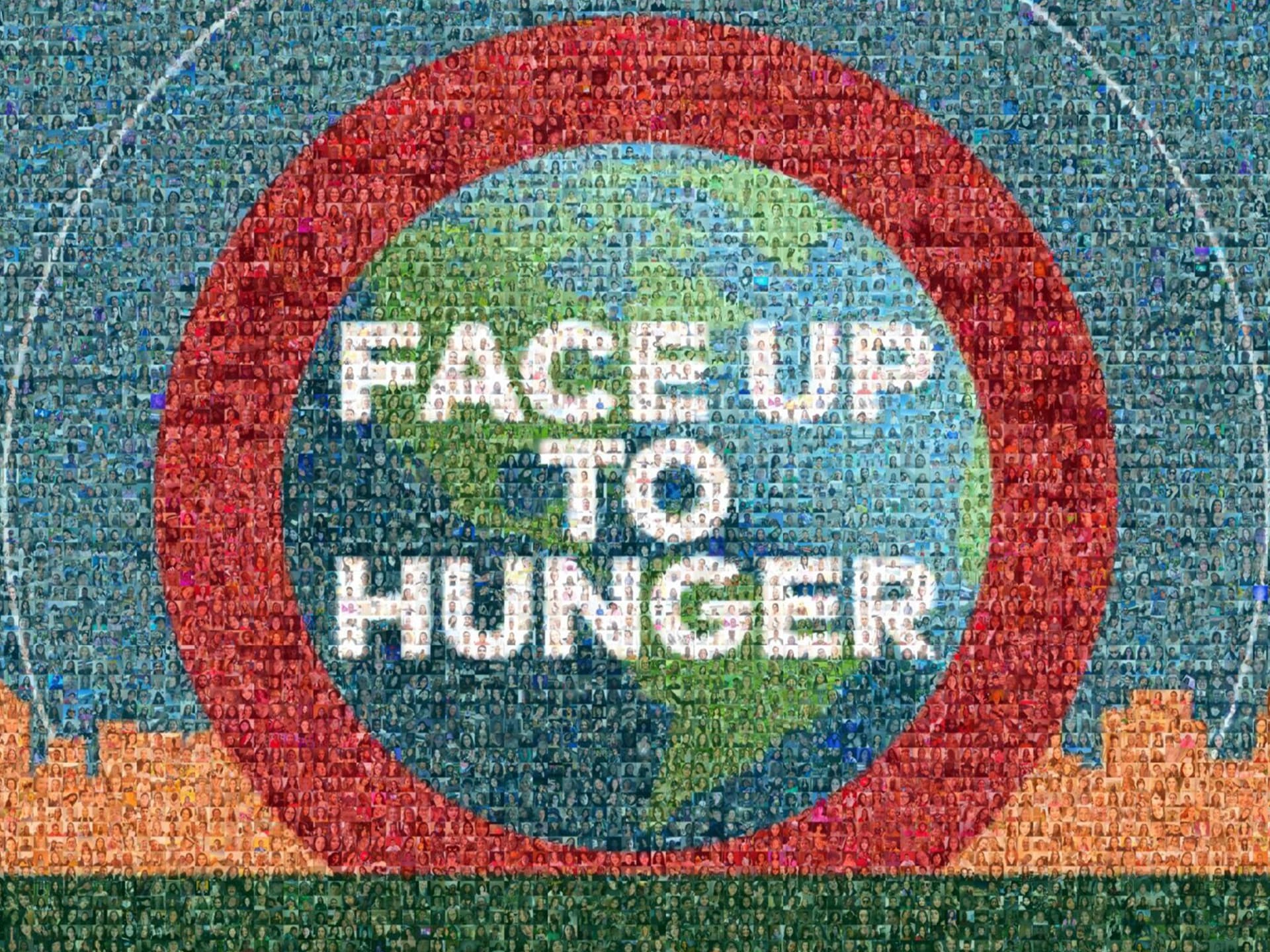 Global Citizen's Face Up to Hunger photo mosaic for good