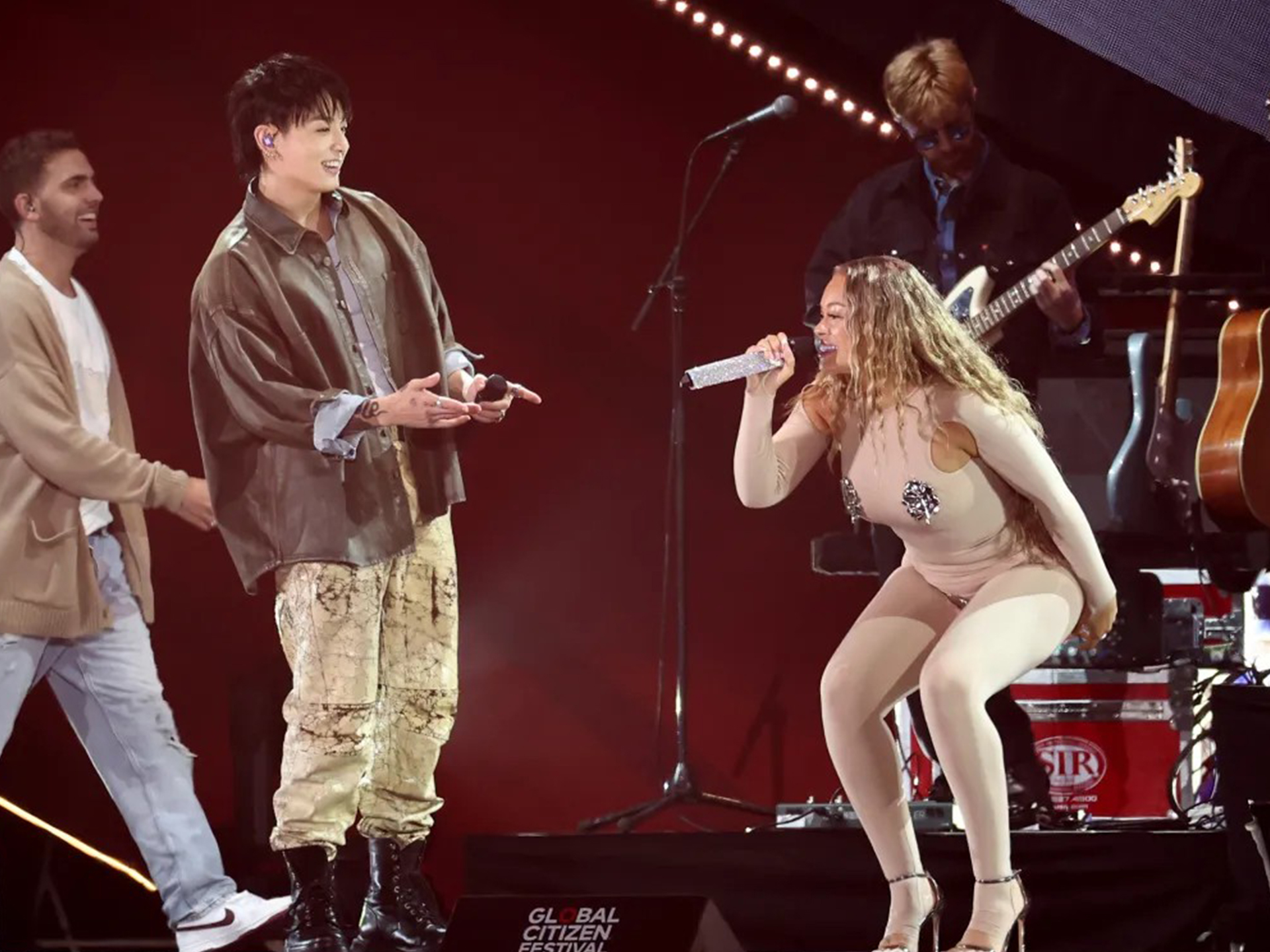 Latto preforming at the Global Citizen's Festival 2023