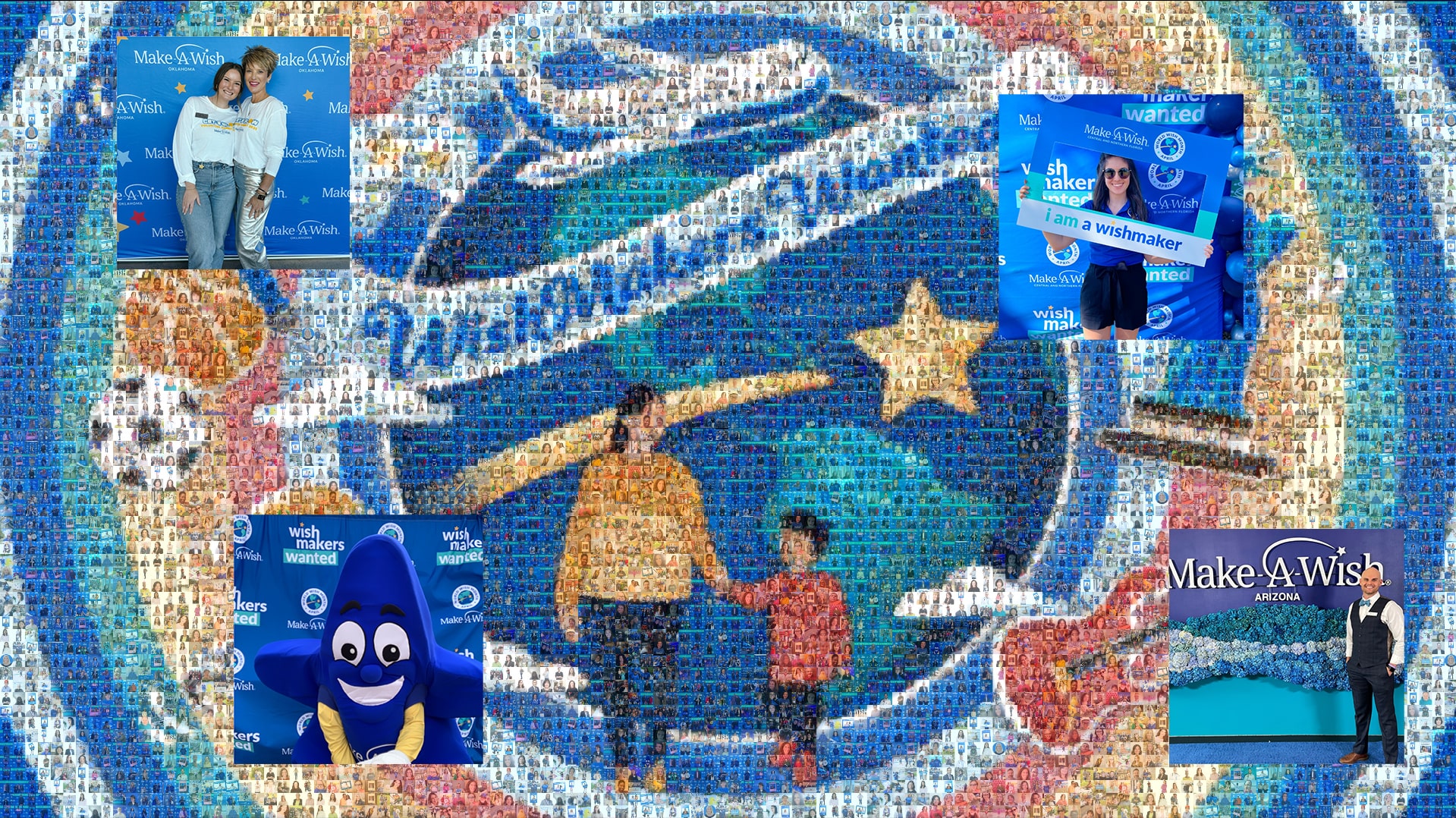 The Online and Interactive mosiac highlighting a few photos with the pop-out animation