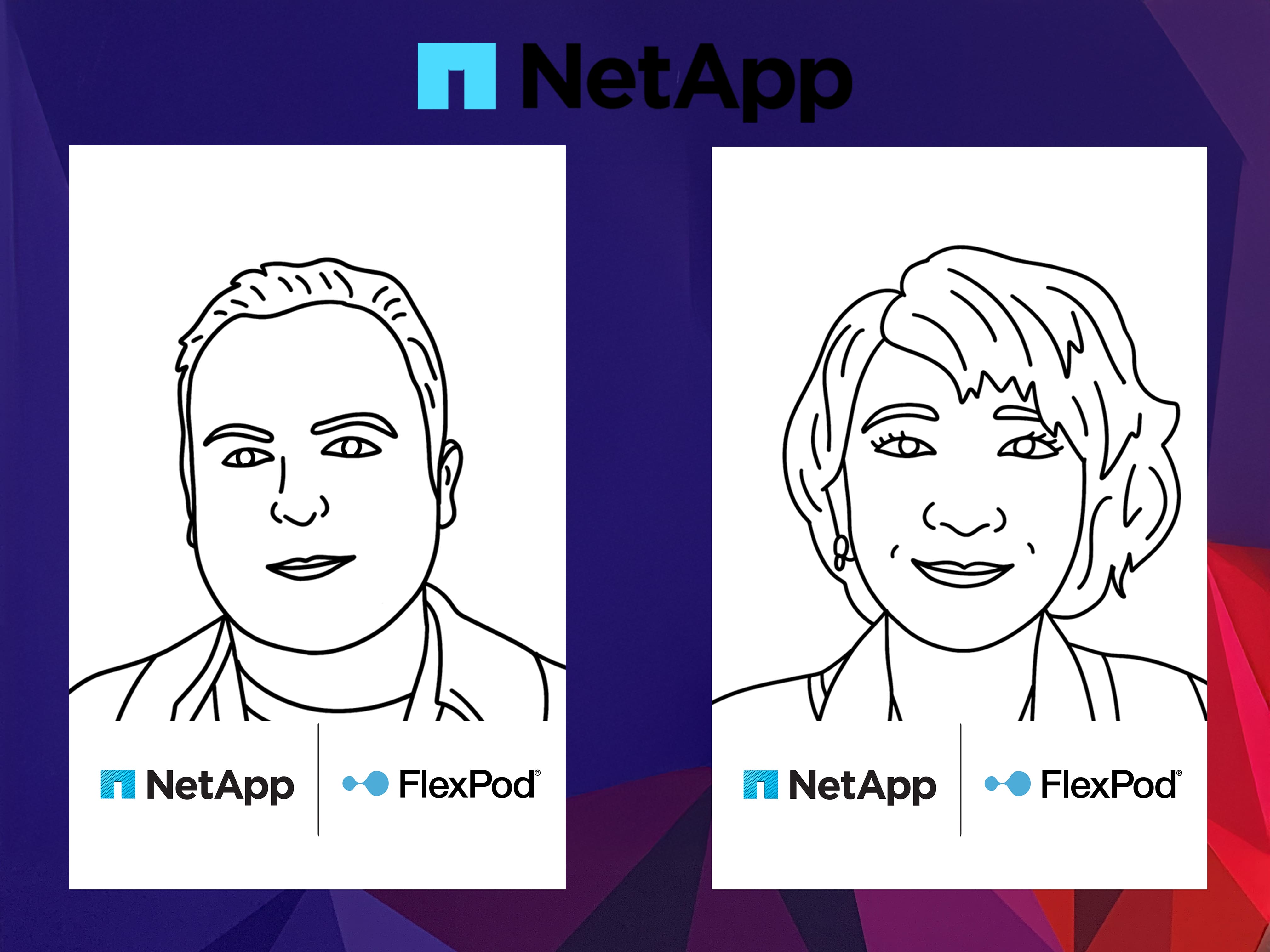 The branded 4x6 takeaways for guests to enjoy their robotic drawn portraits