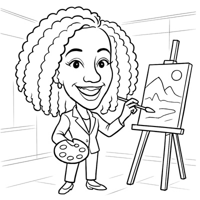 Flip through of a bunch of caricature sketches using the Dream Studio
