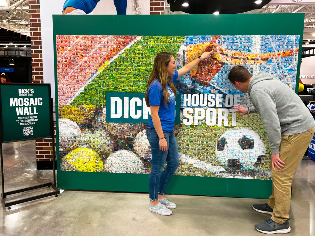 Dicks Sporting Goods celebrates new stores with 7 different photo mosaic walls