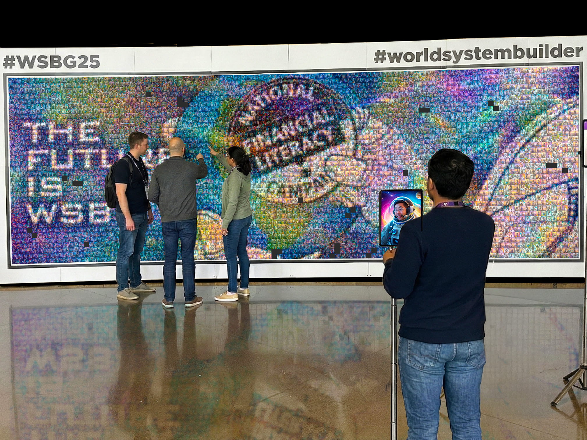 The 18-ft Ai Mosaic Billboard at G25 completed