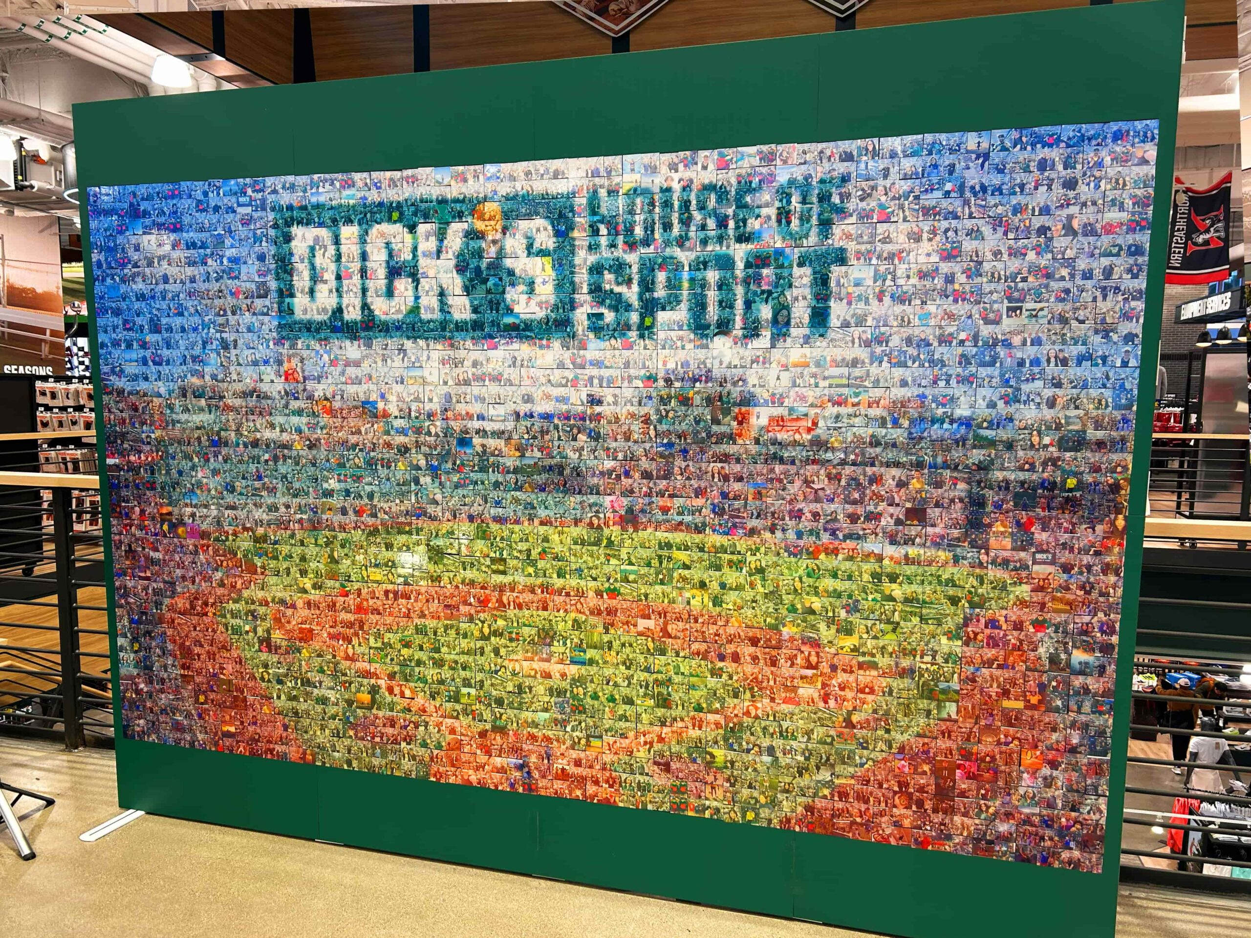 Pittsburgh's House of Sport Store completed photo mosaic wall