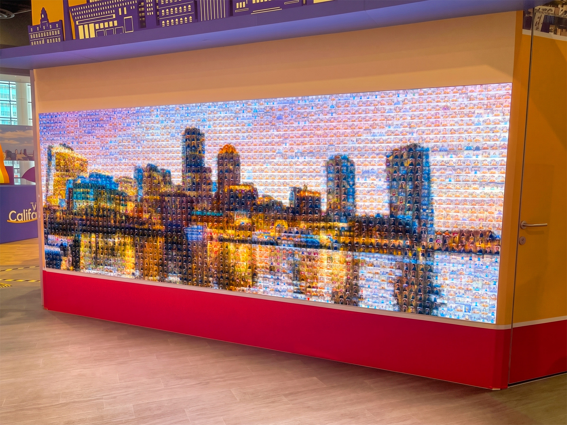 Boston Skyline Ai Mosaic at PCMA in Philadelphia