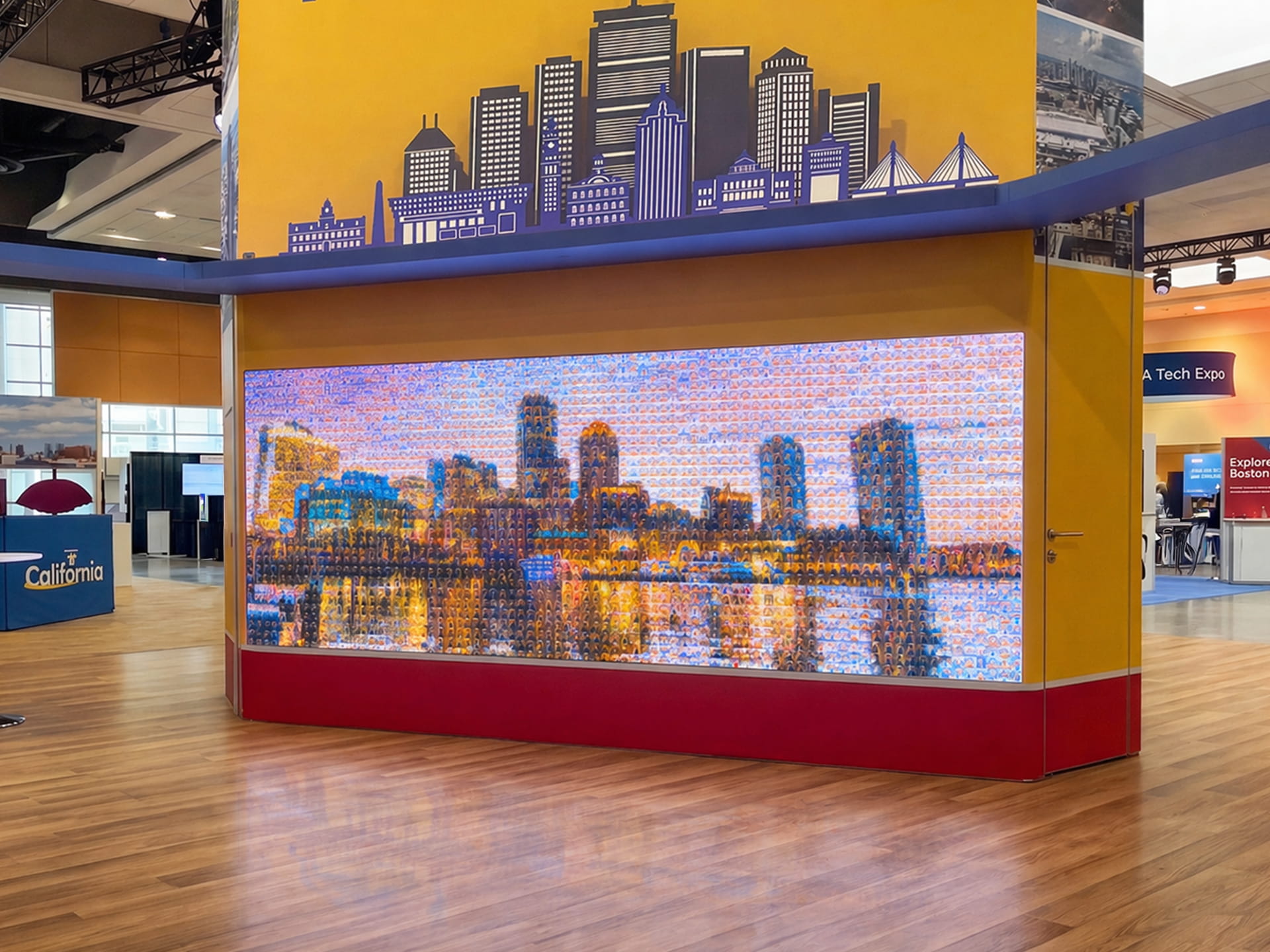 Boston Skyline Ai Mosaic at PCMA in Philadelphia