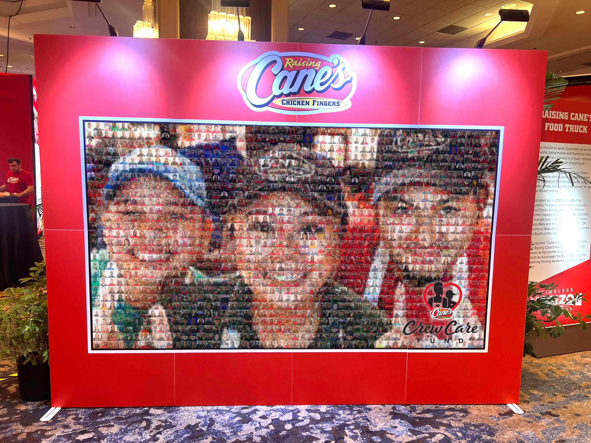 Raisin Cane's photo mosaic to celebrate their employees
