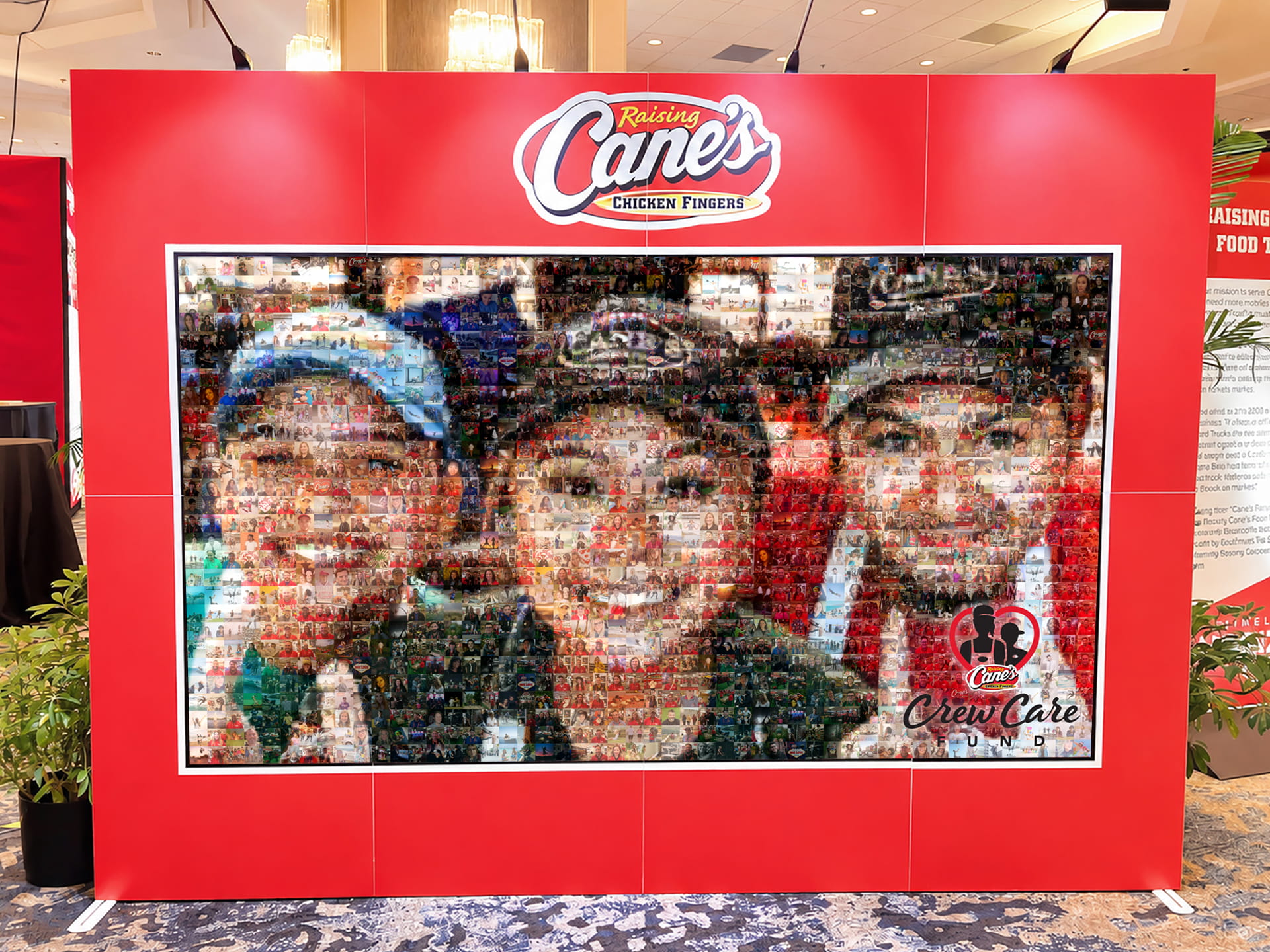 Raisin Cane's photo mosaic to celebrate their employees