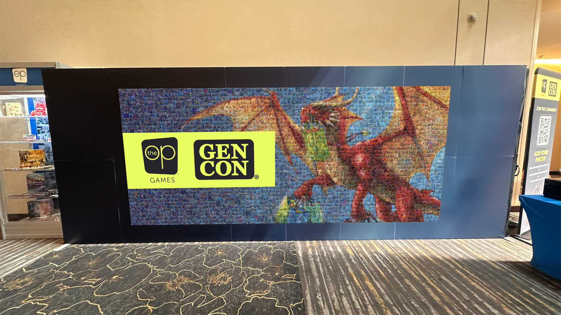 The completed photo mosaic at GenCon