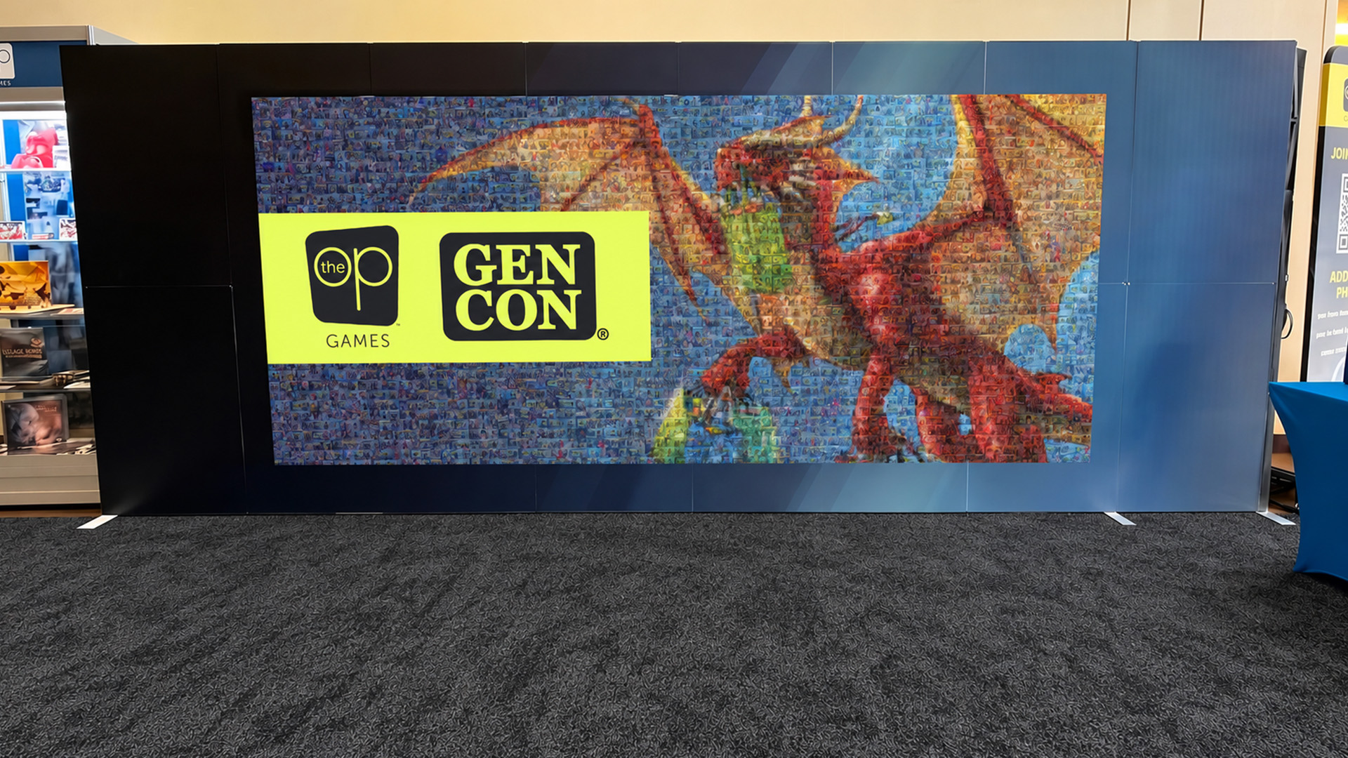 The completed photo mosaic at GenCon