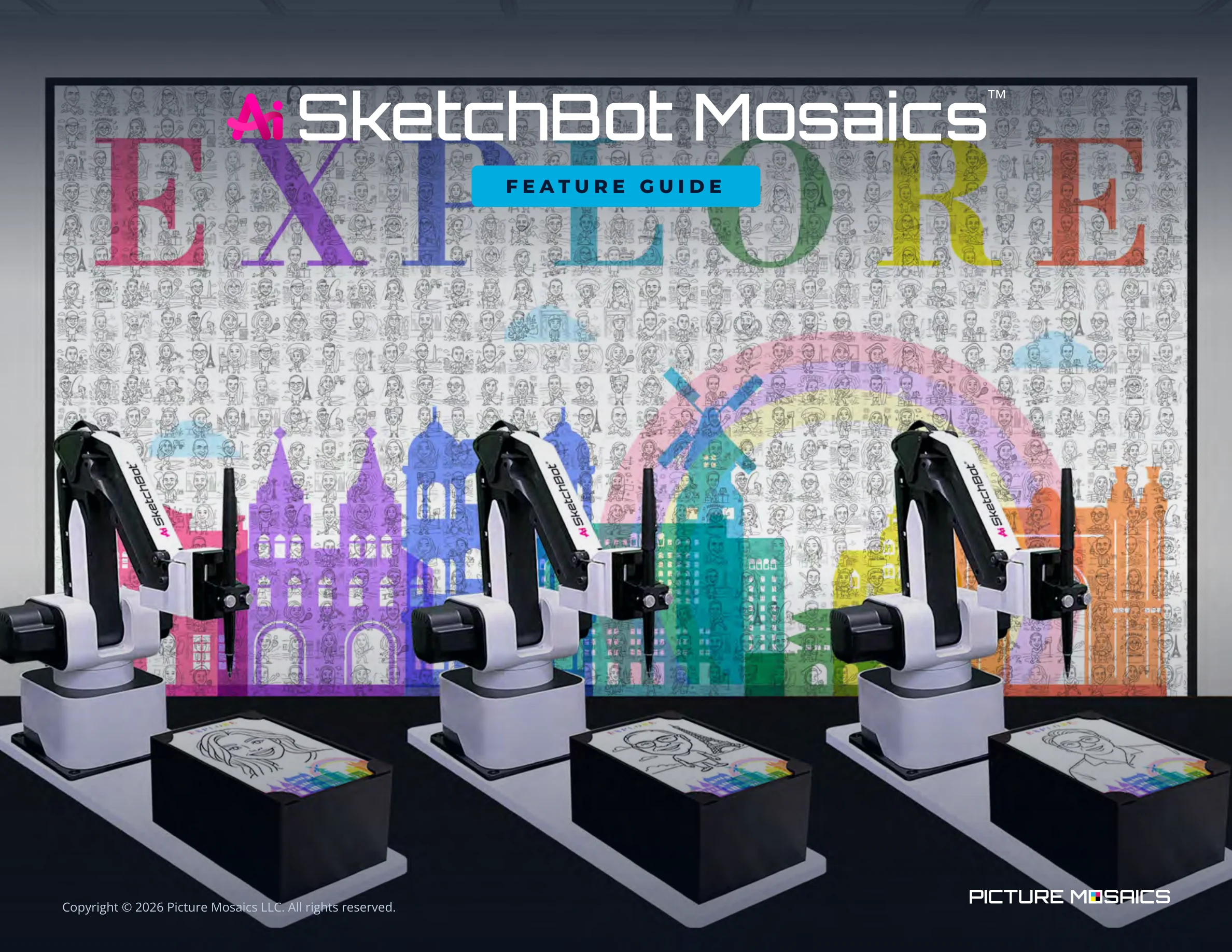 SketchBot Mosaics feature guide cover.