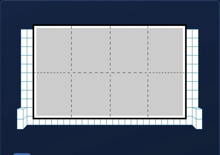 SketchBot mosaic on an interlocking block structure.