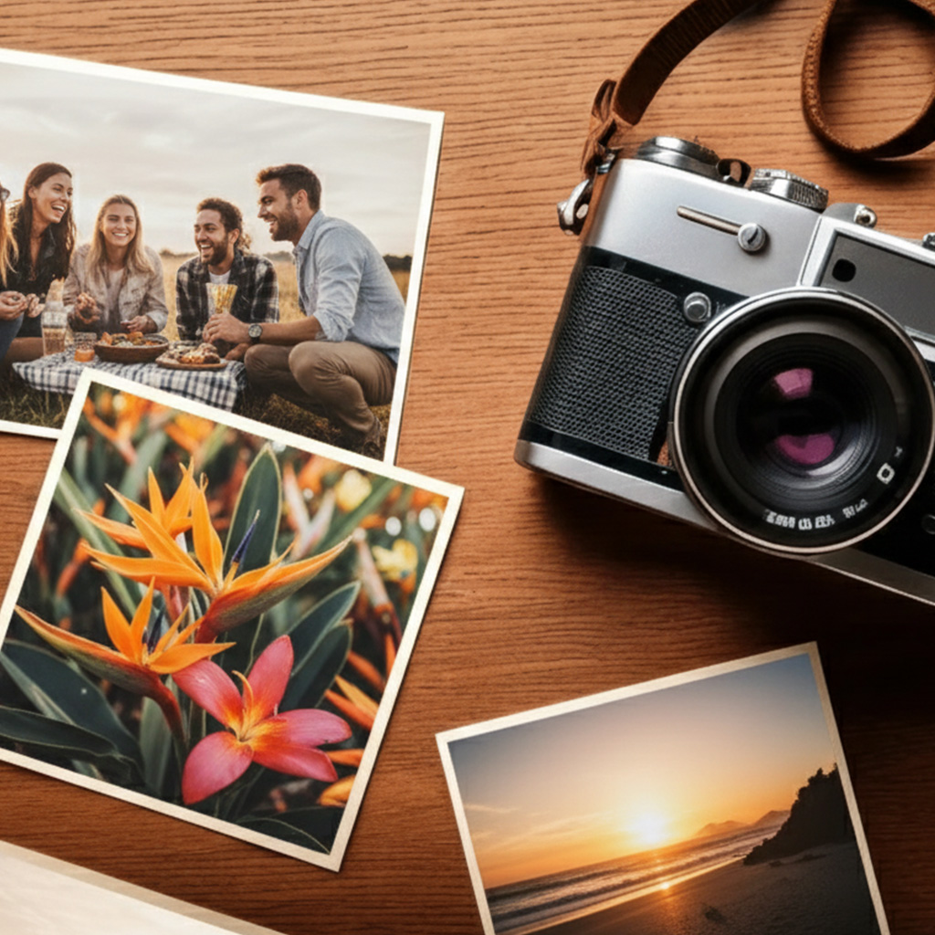 Examples of many photos used as cells for a photo mosaic