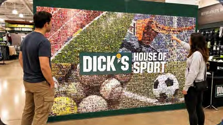 Dick's House of Sport anniversary photo mosaic.