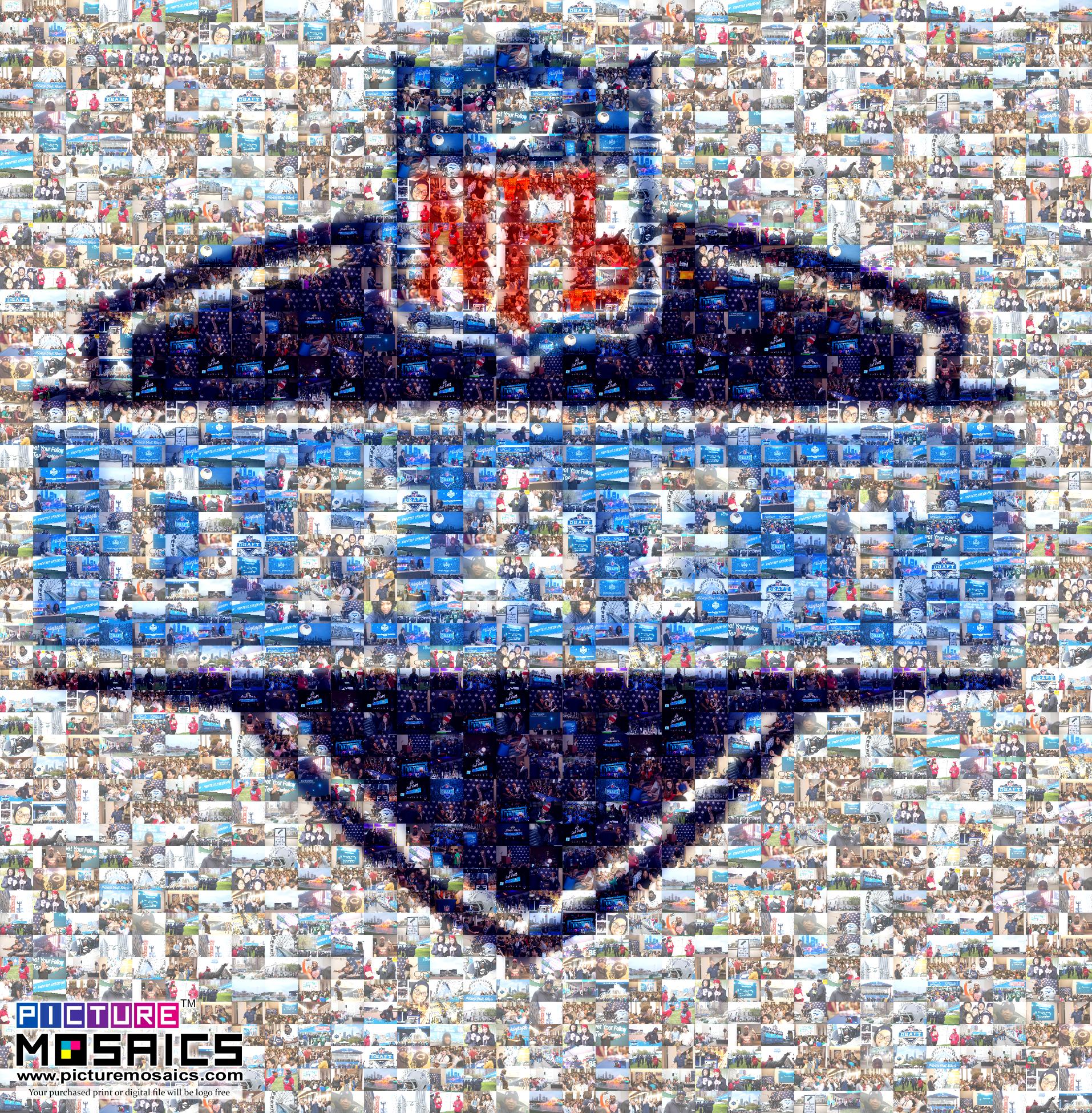 NFL Draft Photo Mosaic Picture Mosaics