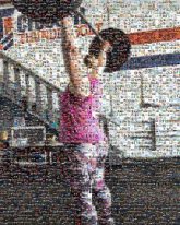 weight lifting fitness health exercise woman people person action training 