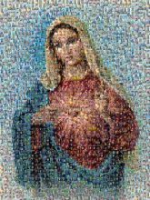 Art Immaculate Heart of Mary Hail Mary Immaculate Conception Litany of the Blessed Virgin Mary Veneration of Mary in the Catholic Church Christian art Holy Spirit Anaphora Painting Illustration Watercolor paint Peach Pray