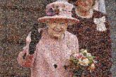 Elizabeth II Death and state funeral of Elizabeth II Platinum Jubilee of Elizabeth II United Kingdom Death British royal family Monarch Platinum jubilee Headgear Jewellery Smile Happiness Pink Necklace Earring Headpiece Costume Hat Rose family