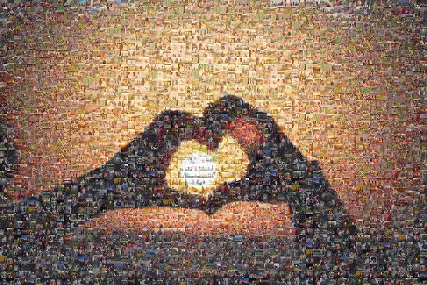 Sunset photo mosaic