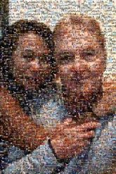 Smile Happiness Shoulder Facial expression Interaction Love Fun Hug Brown hair Selfie