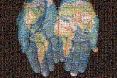hands fingers artwork artistic symbolic paintings world globe earth planets continents geography