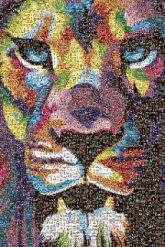 Lion Lion Painting Art Paint by number Canvas Abstract art Drawing Graffiti Color Paint Head Illustration Psychedelic art Modern art Snout Graphic design Felidae