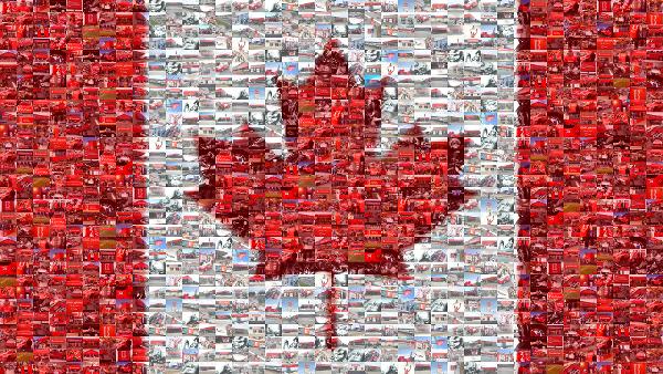 The Flag of Canada photo mosaic