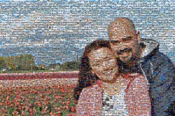 Couple In A Meadow  photo mosaic