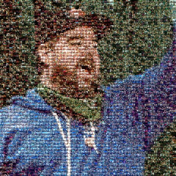 A Candid of a Man photo mosaic