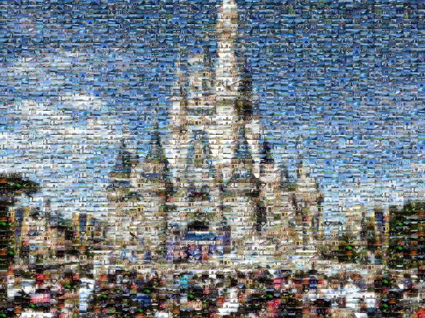 Disneyland Castle photo mosaic