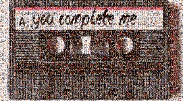 Cassette tape photo mosaic