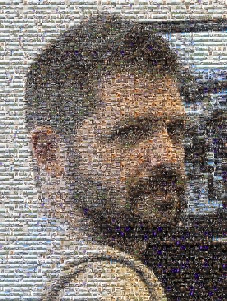 Moustache photo mosaic