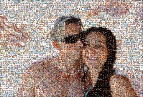 Couple on Vacation photo mosaic