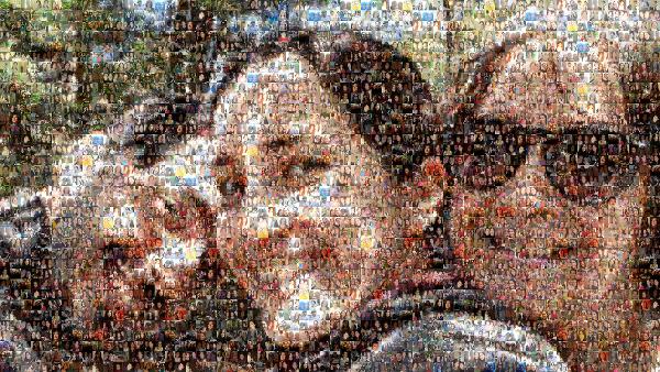 Group Selfie photo mosaic