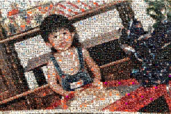 A Child Having Fun photo mosaic