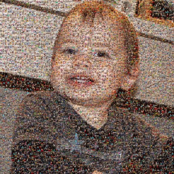 A Smiling Toddler photo mosaic