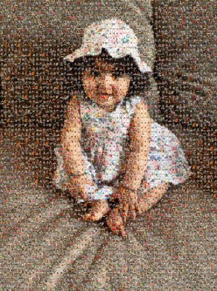 A Happy Little Girl photo mosaic