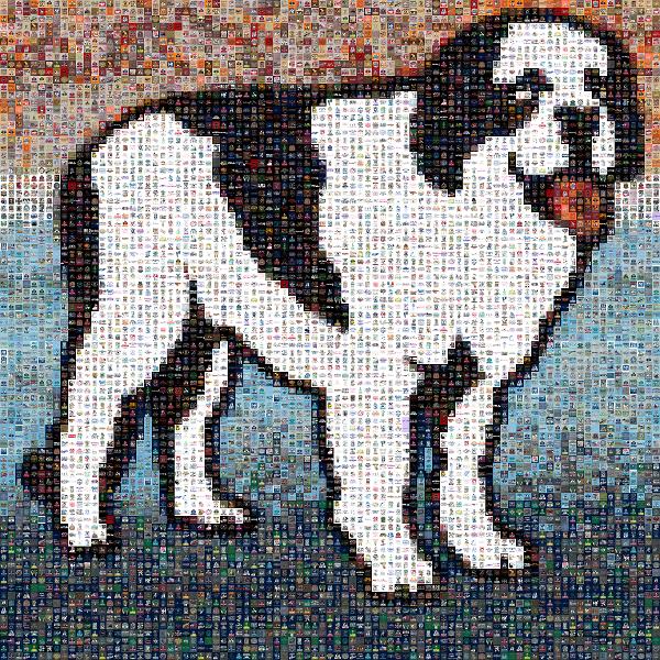 Dog Illustration photo mosaic