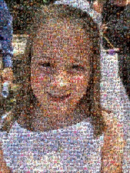 A Smiling Young Girl photo mosaic