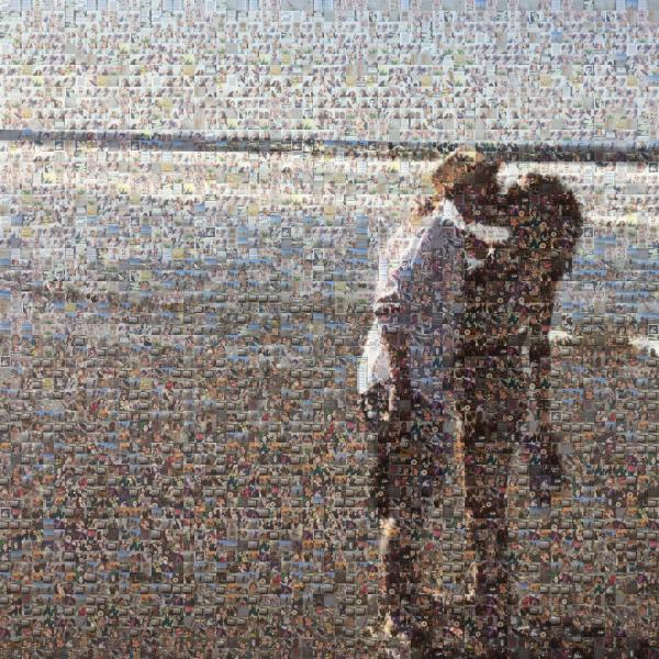 Kiss on the Beach photo mosaic
