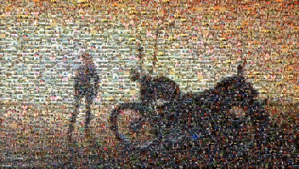 Motorcycle Rider photo mosaic