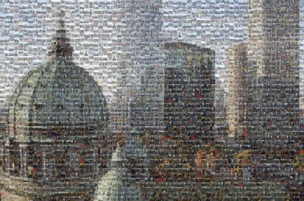 Cityscape photo mosaic