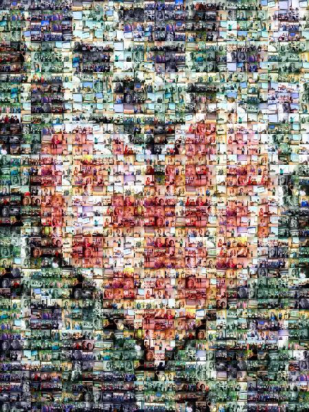 colorful heart  photo mosaic