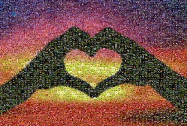 Sunset Heart photo mosaic
